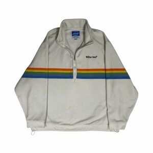 Vintage Wilbur Soot Polaroid Oversized 1/4 Zip Pullover Fleece Rainbow Mens XL